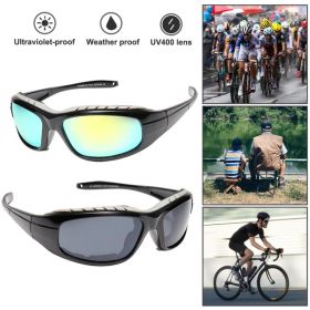 2 Pairs Motorcycle Padded Foam Wind Resistant Riding Glasses Sunglasses (Option: 2Pairs)